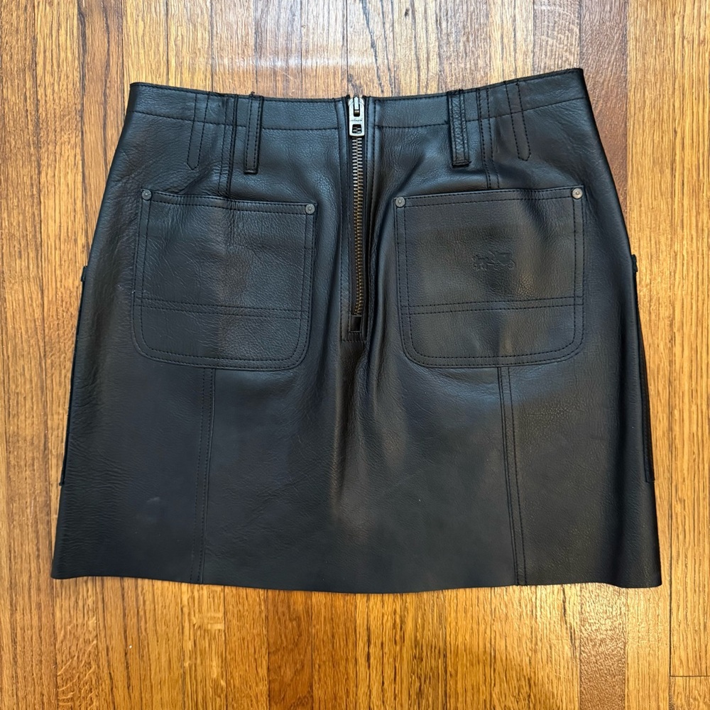 Coach Black Leather Mini Skirt - Picture 5 of 8